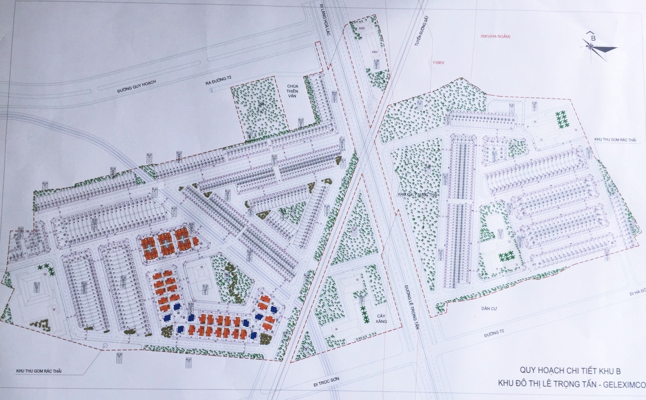 Mặt bằng phân khu Geleximco